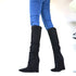 DAMEN SCHUHE STIEFELETTEN STIEFEL ELEGANT MODERN KEILABSATZ HIGH HEELS
